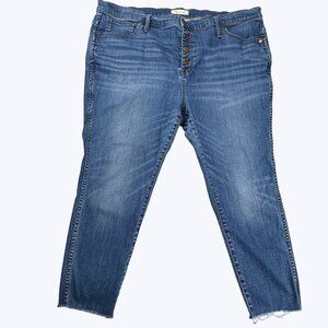 Madewell Button Fly‎ 10 Inch High Rise Skinny Crop Size 36P